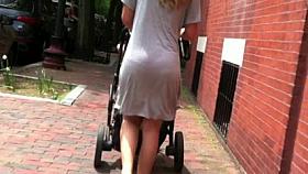 Jiggly Bubble Butt Milf Grey Skirt