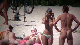 Nude beach voyeur shoots hotties with a hidden cam