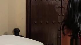 Trimmed asian babe tricked by her masseur