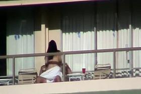Incredible sex caught on a balcony