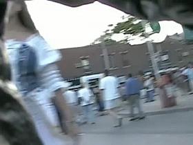 Street candid babe in gray clothes is very wannable