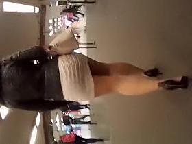 Nice legs and ass blonde woman upskirted