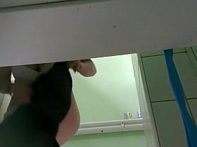 Saggy tits of a babe in the pool cabin