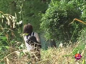 Attractive noisy Asian tramp having sharking action during the afternoon