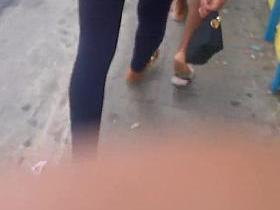 Sexy french teen ass on the street