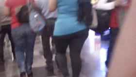 Nalgotas de mujer en mallon gris