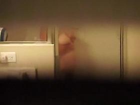 Fat mature in shower