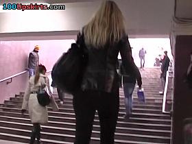 Blond in slim fitted panties