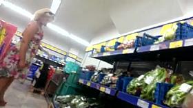 blonde milf upskirt hot ass part2