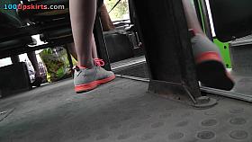 Hot nude upskirt pics expose brunette's treasures