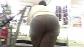 Big Booty BBW Leanin On Jewelry counter..