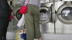 Creep Shots girl next door type at laundry room nice ass