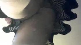 Girlfriends friend upskirt