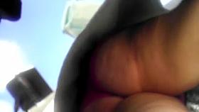 upskirt at the light pink panties