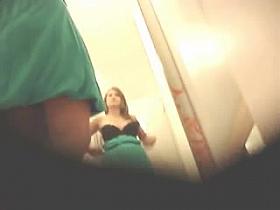 Blonde in dressing room