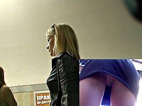 Thrilling voyeur upskirt footage