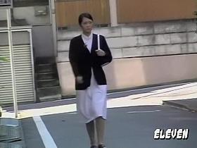 On her way to her guy she suddenly got skirt sharked