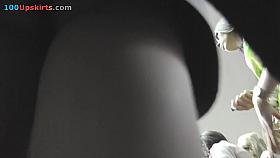 Hot upskirts of the amateur woman with slender butt