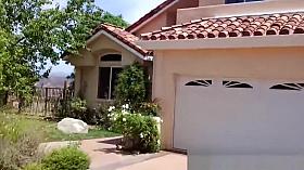 Drone peeps on teen giving blowjob