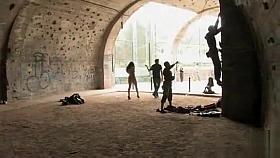 Sub slave girl exposed and banged in public