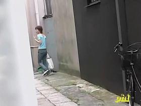 Slim Asian chick gets boob sharking on the street.