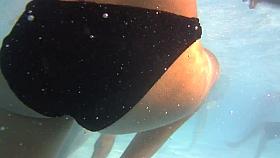 Underwater Hidden Teen whit Black bikini