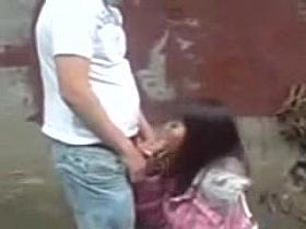 Blowjob at school break