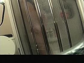 Chubby wife spied in bathroom showering