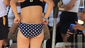 Beach volleyball girls have amazingly hot booties