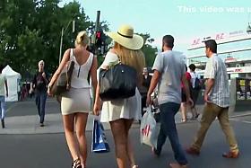 Naked ass in a silly upskirt