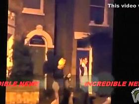 Noisy street sex of the horny French couple