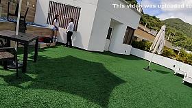 Young School Boys Have Sex On The School Terrace And Are Caught On A Security