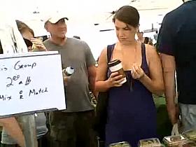 Sweet round ass at the Farmer's Market