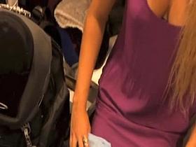 sexy girl at mall showing her assets-non nude