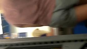 Candid random ass wedgie plus see thru spandex